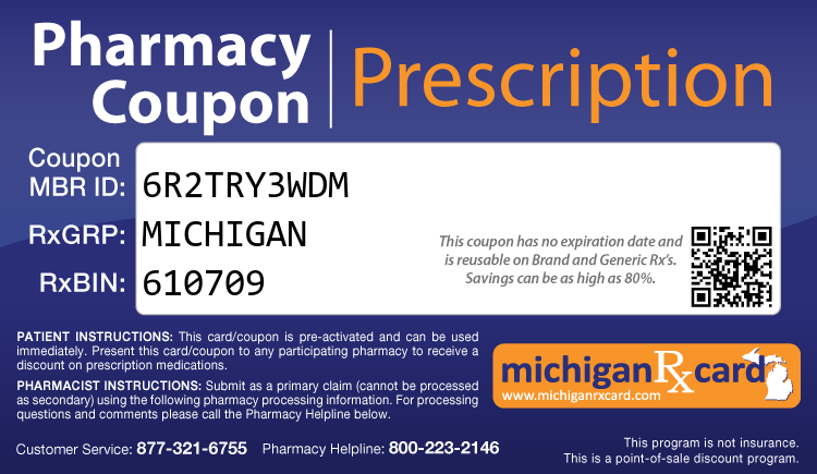 Michigan Rx Card - Free Prescription Drug Coupon Card